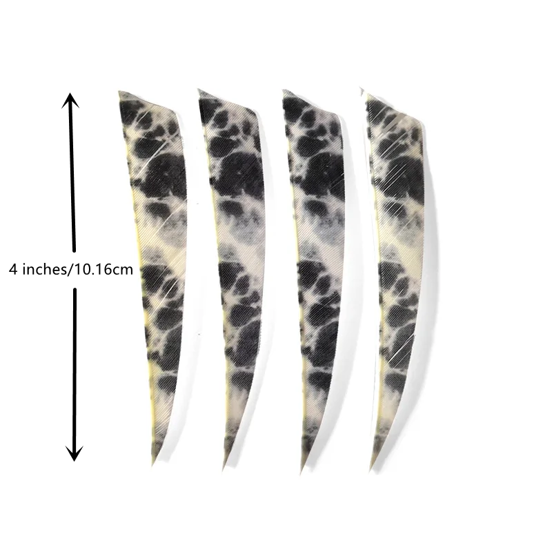 24pcs Archery 4 Inch Turkey Arrow Feather Right Wings DIY Shield Shape Arrow Vanes 